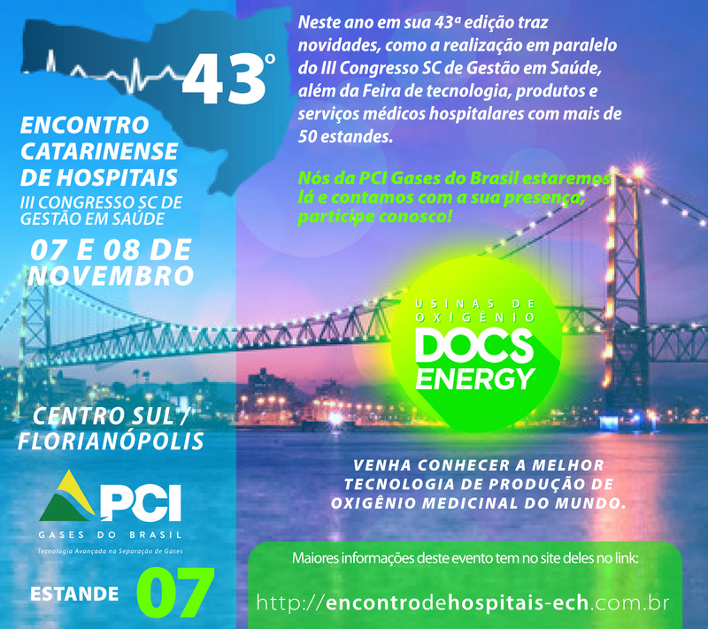 PCI Gases no 43º Encontro Catarinense de Hospitais e III Congresso SC de Gestão em Saúde